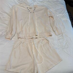 Madewell Cream Knit Loungewear Set